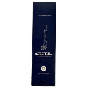 RoselynBoutique Derma Roller 540 Needles 0.25mm for Face Beard Hair Blue Black